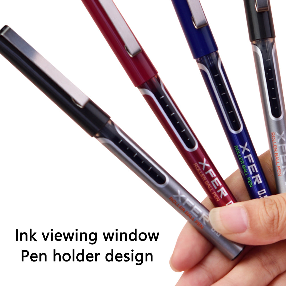 DELI S657 Rollerball Pen 12Pcs 0.5mm Liquid Ink Rollerball Ballpoint Pens for Writing - Black DELI S657 Rollerball Pen 12Pcs 0.5mm Liquid Ink Rollerball Ballpoint Pens for Writing - Black